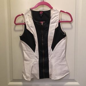 Bebe faux leather top